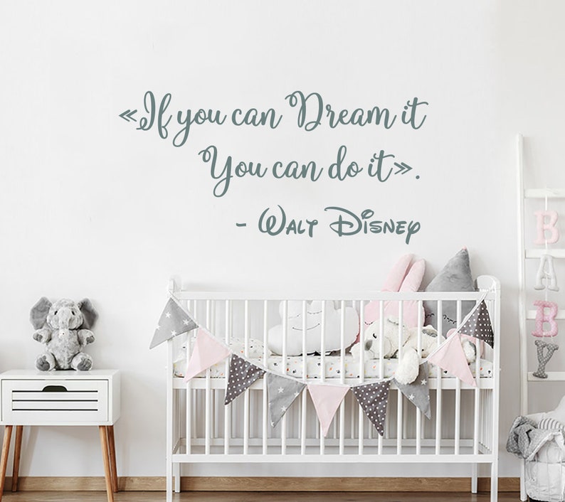 Wall Decal Quote Mickey Mouse Vinyl Sticker Laughter is timeless Nursery NV59
