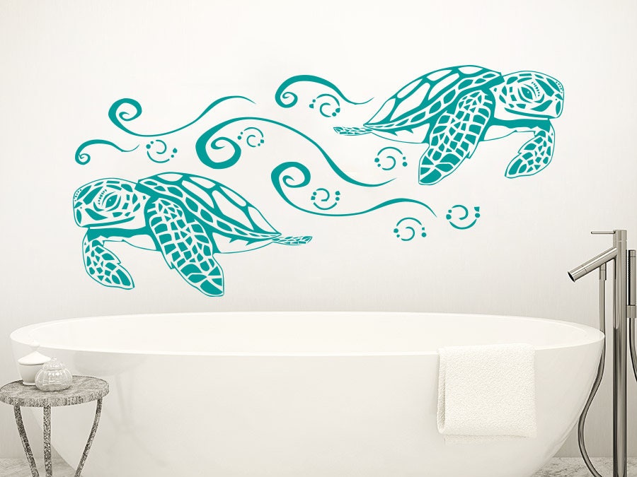 Wall Decals Sea Turtles Animals Fauna Turtle Vinyl Decal Etsy