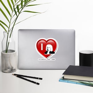 Johann Sebastian Bach Bubble-free sticker - I love J.S. Bach