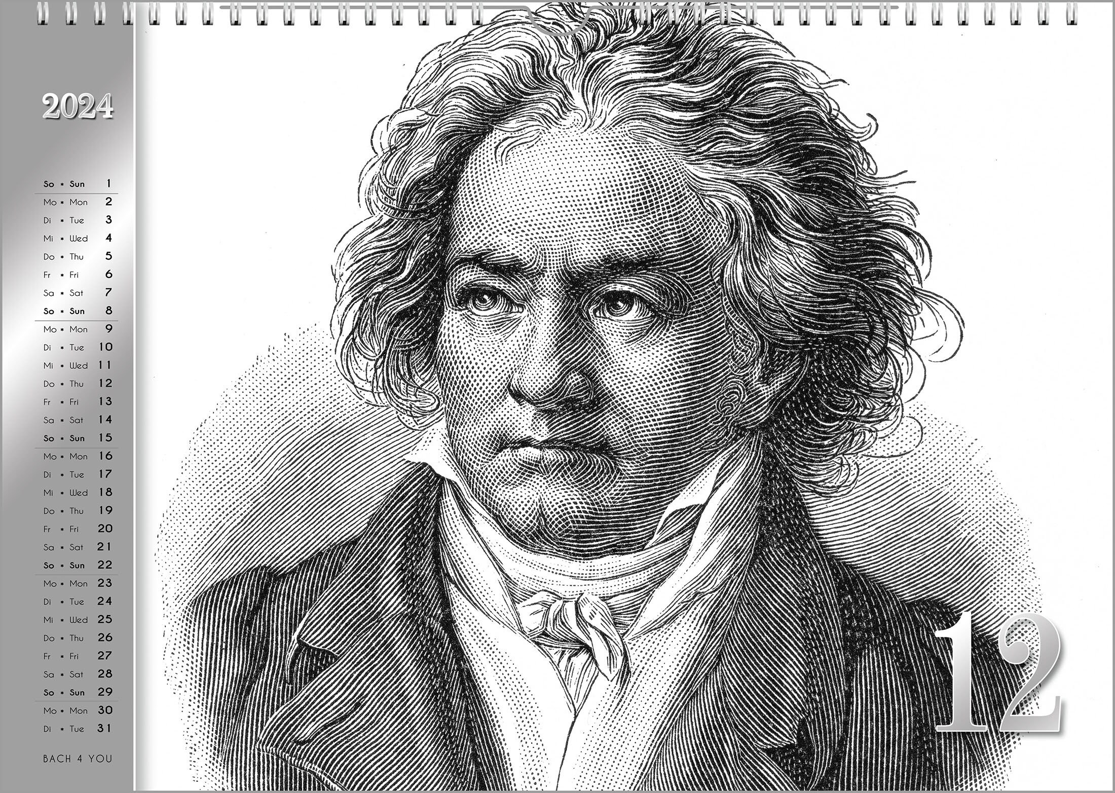 The Beethoven Calendar 2024 a Music Calendar a Composers Etsy Australia