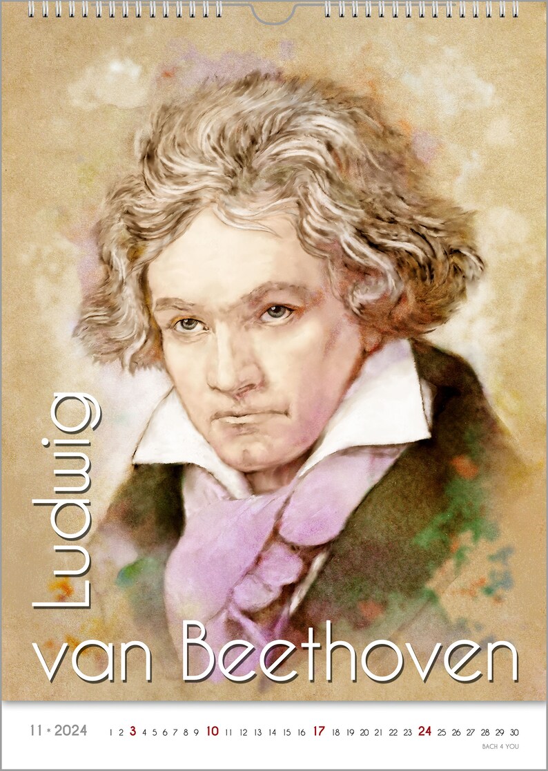 The Composers Calendar, a Music Calendar 2024 Classical Composers 11.7