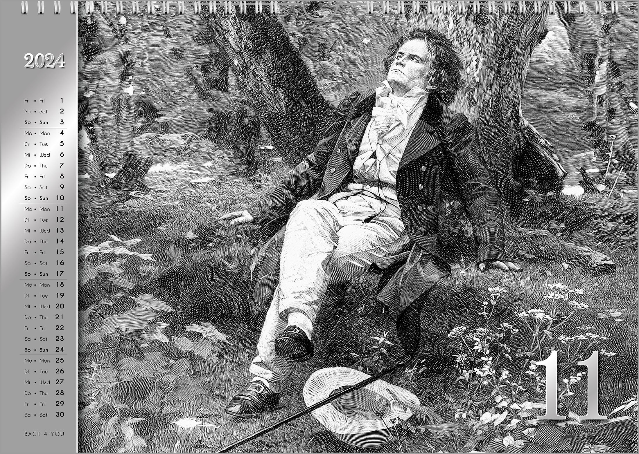 The Beethoven Calendar 2024 a Music Calendar a Composers Etsy Ireland