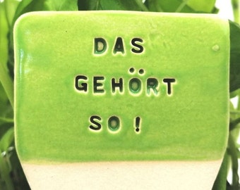 Kräuterstecker aus Keramik, Keramik Beetstecker, lustiges Kräuter-Schild, Keramik Gartendeko, Pflanzen-Stecker, Blumentopf Deko