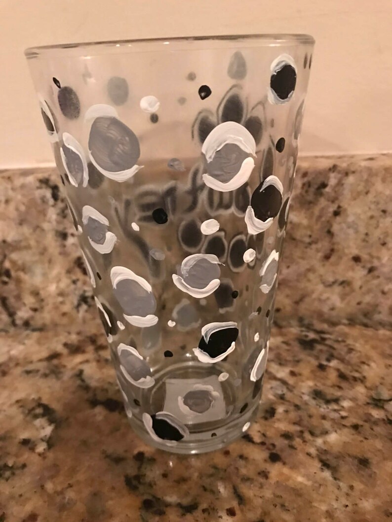 Hand Painted Glass Animal Print Personalized Etsy