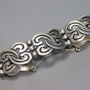 Vintage 925 Sterling Silver Mexico Bracelet, 2.5&quot; Diameter, 89g Heavyweight Statement Jewelry