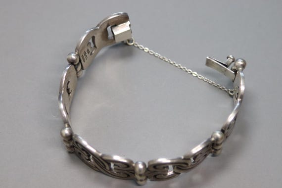 Vintage 925 Sterling Silver Mexico Bracelet, 2.5