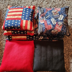 Clearance Sale!  Set of 8 US Navy cornhole bags - regulation size