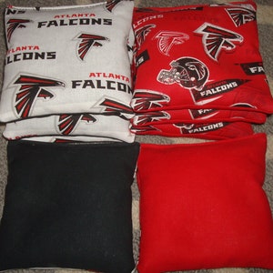 Clearance Sale!  Set of 8 Atlanta Falcons cornhole bags - regulation size