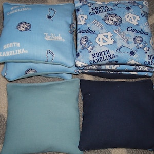 Clearance Sale!  Set of 8 University of North Carolina cornhole bags - regulation size