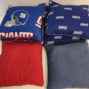 Clearance Sale!  Set of 8 New York Giants cornhole bags - regulation size
