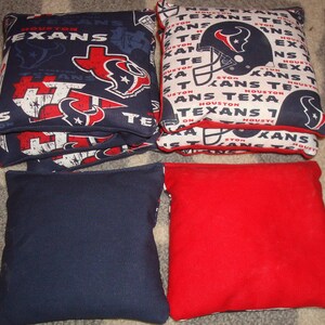 Clearance Sale!  Set of 8 Houston Texans cornhole bags - regulation size