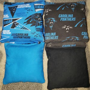 Clearance Sale!  Set of 8 Carolina Panthers cornhole bags - regulation size