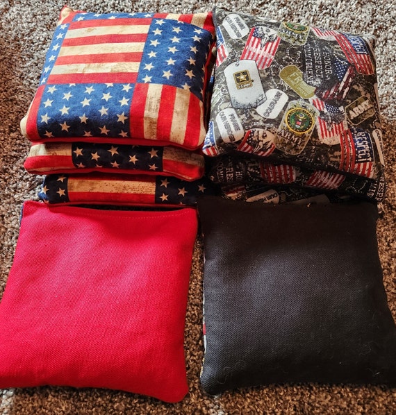 Custom USA MILITARY American Flag 8 ACA Regulation Cornhole Bean Bags-942061