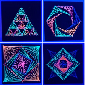 15CM Mini Geometry String Art Patterns / Templates | Etsy
