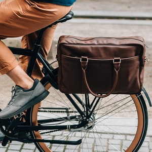 NEW! ALL-ROUNDER Bicycle bag, water-repellent leather, perfect gift for cyclists, hand-crafted