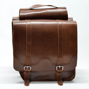 CLASSIC RIDE Leather bicycle panniers, gifts for cyclists, water-repellent leather, hand-crafted image 3