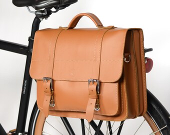 leather bicycle panniers