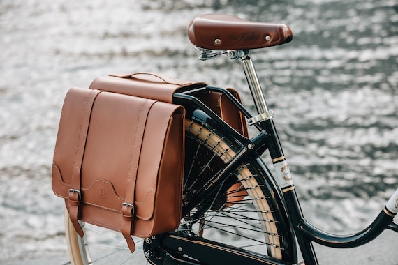 leather bicycle panniers