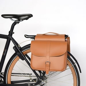 NEW! STYLISH RIDE Leather bicycle panniers, gifts for cyclists, water-repellent leather, hand-crafted