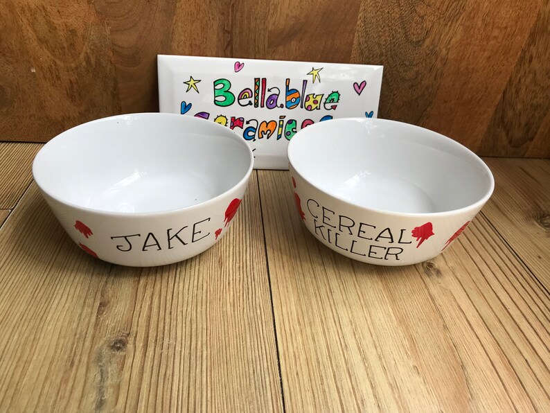 Personalised Hand Painted Cereal Killer Bowl. Customised With Etsy UK