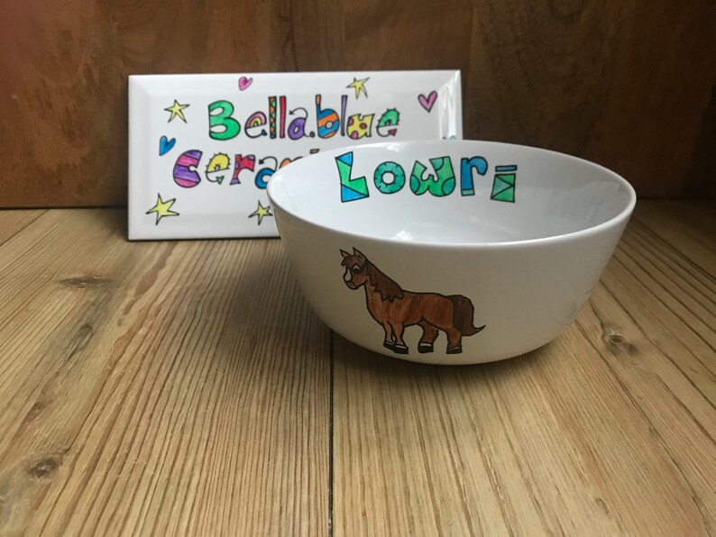 Hand painted personalised cereal bowl. ANY DESIGN Personalised Etsy