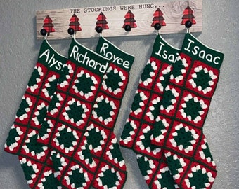 Christmas stockings, Christmas decoration, Stockings, Handmade, Crochet