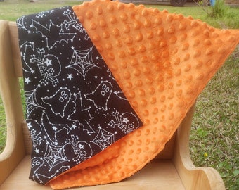 Glow in the dark,Security Blanket,Halloween, Spider Web,Lovey for Kids,Baby Blanket, Halloween blanket, Personalized Blanket, Trick or Treat