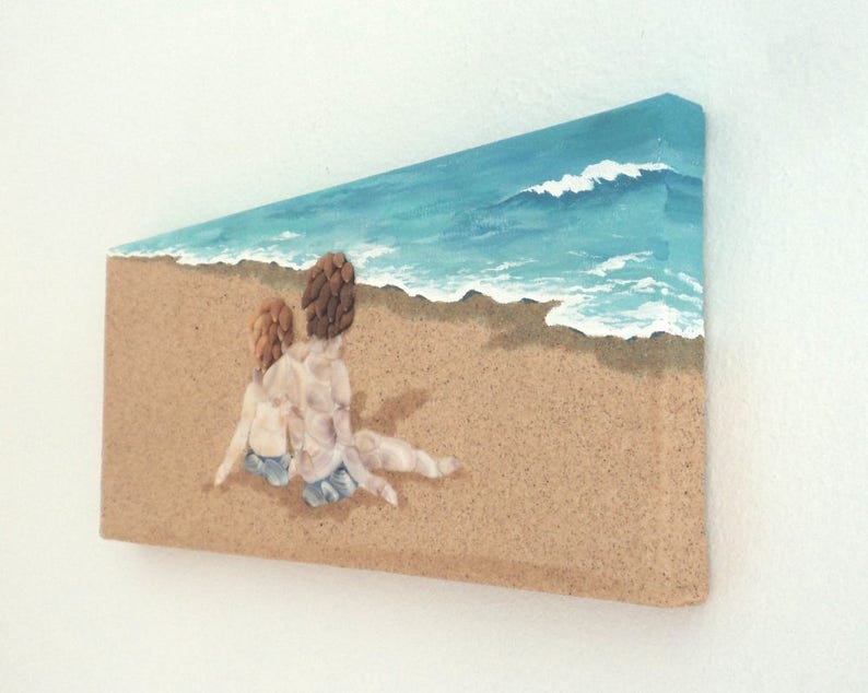 Beach Vacation Art Beach Brothers Beach Vacation Memories Summer Decor Beach House Decor Children Art Beach Day Wall Art Boys on Beach