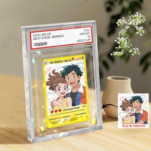 Personalisierte Pokemon Jubiläumskarte, benutzerdefinierte Hochzeitsgeschenk, perfekte Match Pokemon Karte, Paarkarte, Geschenk für Paar, einzigartiges Hochzeitsandenken