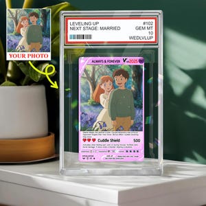 Custom Pokemon-Inspired Marriage Card, Personalized Gift, Couples Card, Wedding Level Up Card, Customizable Love Card, Unique Wedding Gift