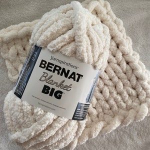 Bernat Blanket Big Yarn | Chunky Blanket Yarn Skein | Yarnspirations Yarn | Many Colors! | Cozy Soft Chenille Style Yarn