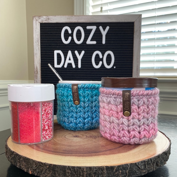 Handmade Ice Cream Pint Cozy | Crochet Ice Cream Holder | Ice Cream Accessory | Pint Sleeve Insulator | Boho Farmhouse | Cozy Gifts