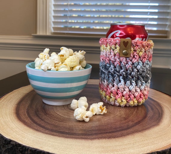 Handmade Can Cozy | Crochet Soda Can Holder | Beer Sleeve | Cold Drink Insulator | Beverage Cozy | Fits most 12 oz Cans | Cozy Gifts