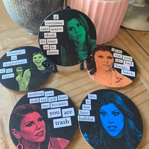 RHOC Heather Dubrow Coasters, Magnets, Ornaments (Set of 5)