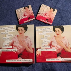 Gobble Me Swallow Me; WAP Coaster, Magnet, Print or Frameless Edge-to-Edge Self-Adhesive Wall Art
