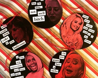 Real Housewives, Coasters, Ornaments (OR) Magnets mixed (set of 5)