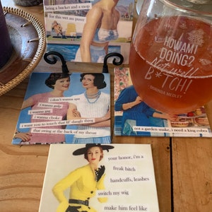 WAP Coasters, Vintage Housewives, 4&quot;x4&quot;