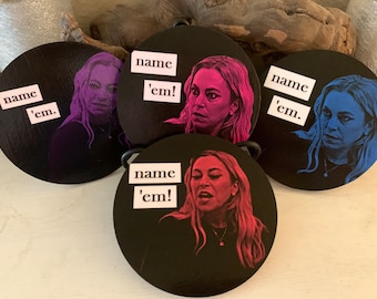 Name 'Em, Sutton Stracke, Real Housewives Gifts, RHOBH, Ornaments, Coasters, Magnets