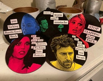 Vanderpump Rules, VPR, Decorative Coasters (OR) Magnets, Mix Set D (set of 5)