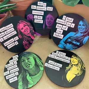 RHOC Kelly Dodd, Real Housewives of Orange County, Coasters, Magnets, OR Christmas Ornaments (set of 5)