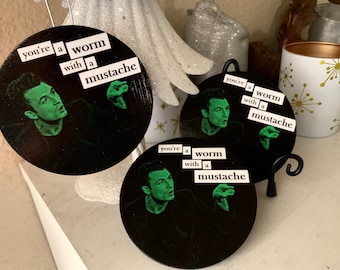 Scandoval, You’re a worm with a mustache, DJ James Kennedy, VPR, Coaster, Magnet, Christmas ornament