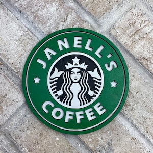 Custom Starbucks inspired logo / personalized Starbucks