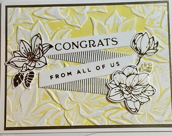 Gefeliciteerd van ons allemaal - Unieke, handgemaakte wenskaart