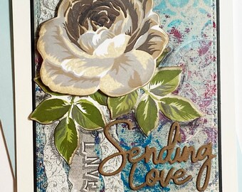 Liefde verzenden - handgemaakte wenskaart