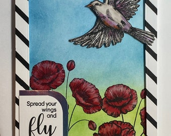 Spreid je vleugels en vlieg - Mooie dimensionale wenskaart
