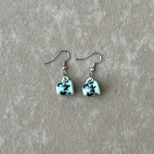 Black marijuana leaf pot earrings