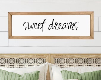 Sweet Dreams Sign, Home Decor Bedroom Sign, Master Bedroom Sign, Guest Room Sign