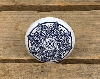 Mandala Pattern Ceramic Drawer Knob