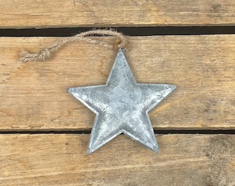 Rustic Metal Star Hanging Ornament