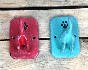 Dog Tail Wall Hook, Cast Iron Dog Leash Hook, Cast Iron Dog Wall Hook